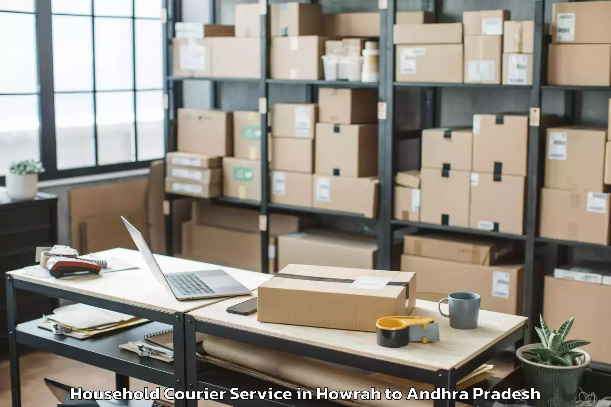 Professional Howrah to Uyyalavada Household Courier